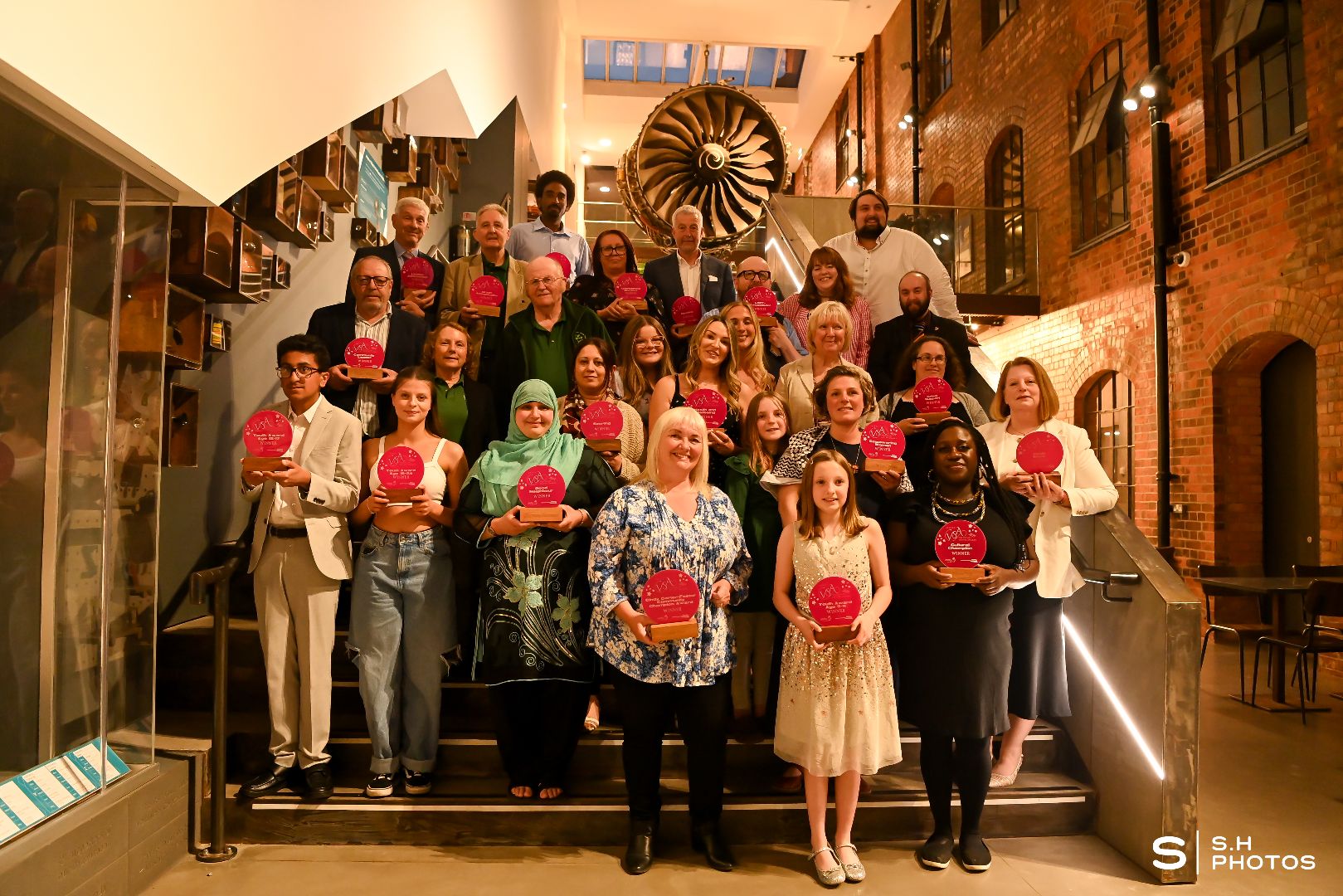 Group photo of the winners of the Derby Voluntary Sector Awards 2024