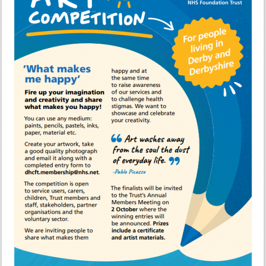 Menu image for Derbyshire Healthcare NHS Foundation Trust Art Competition