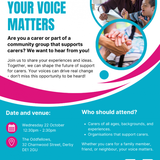 Menu image for Derby Diverse Carers: October meeting