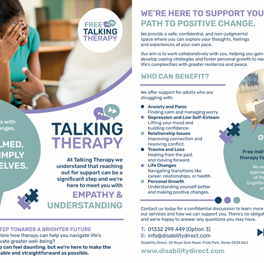 Menu image for Disability Direct: Free talking therapy