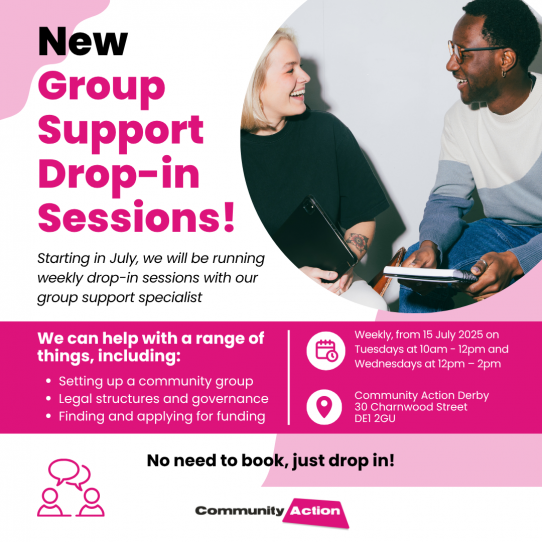 Menu image for New Community Action Group Support Drop-in Sessions!