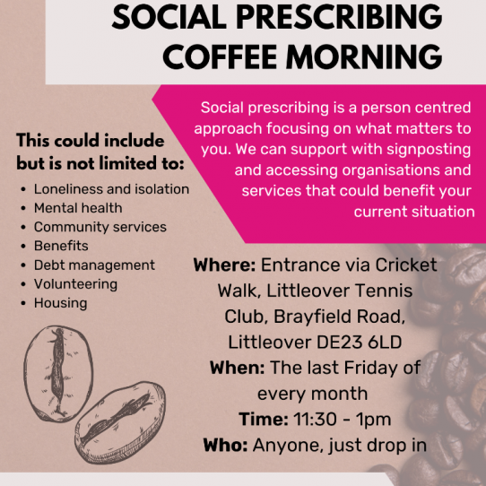 Social Prescribing Coffee Morning: Littleover Tennis Club