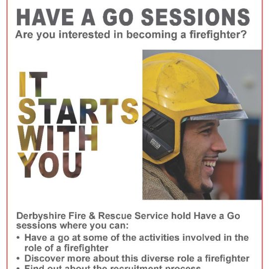 Menu image for Derbyshire Fire and Rescue Service - Have a Go Sessions