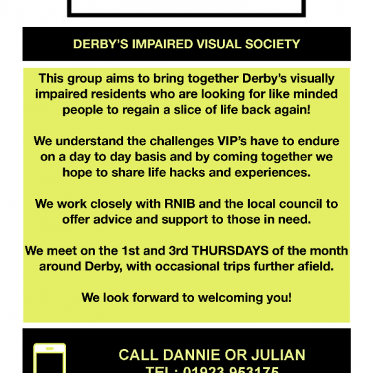 Menu image for Derby’s Impaired Visual Society (DIVS)