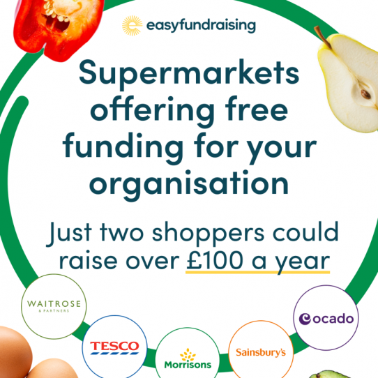 Menu image for easyfundraising: Supermarkets offering free funding!