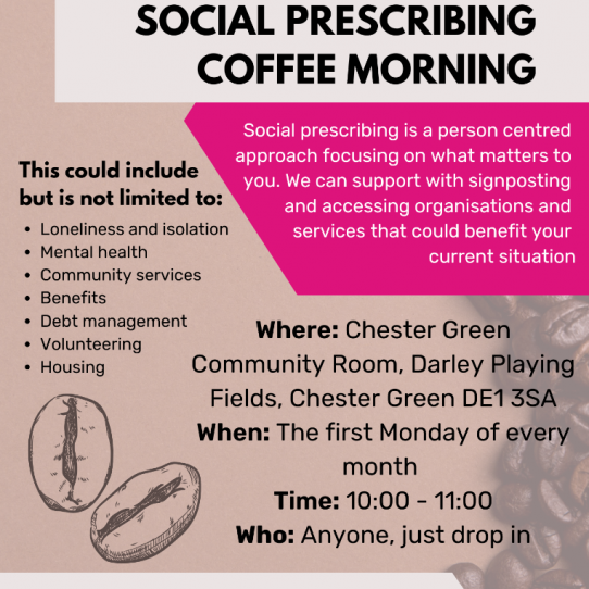Social Prescribing Coffee Morning - Chester Green